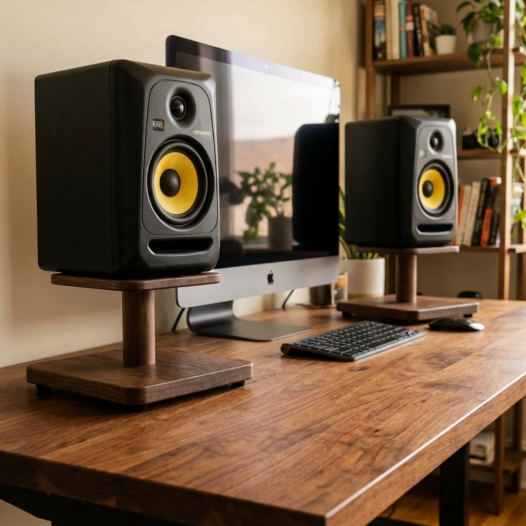 JK002 Högtalarstativ Studio valnot 2