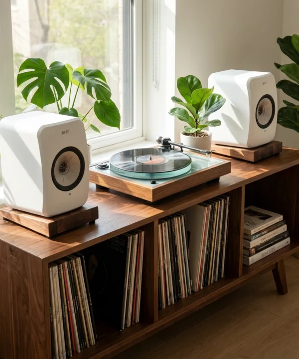 JK003 Hogtalarstativ studio valnot 9