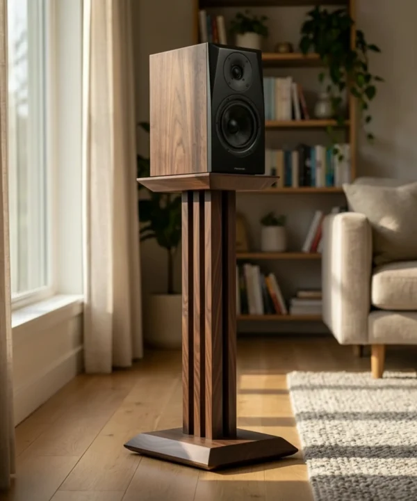 JK010 Högtalarstativ Golv valnöt